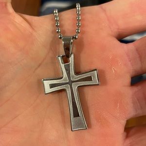 (Kay) Stainless Steel Cross Necklace